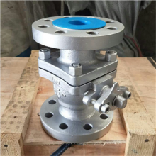 Q41F-16P DN40-304不锈钢高温蒸汽导热油法兰球阀手动软密封阀门