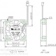 EVERFLOW R124010BH R124010BL DC12V 0.10A 3线4CM散热风扇