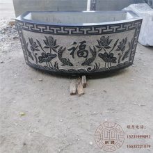 仿古水缸 汉白玉水缸青石荷花缸 仿古水缸
