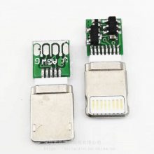 苹果安卓二合一公头 单面iPhone MICRO 带PCB板 4个焊点