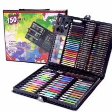 150pcs画笔儿童画笔套装绘套装文具美术礼盒水彩笔油画棒蜡笔工具