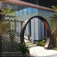 聚隆瓦片景墙不锈钢绳网 瓦片装饰钢丝网 卡扣钢丝绳编织网