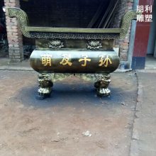 门口香炉铜雕订做-山东制造运动香炉铜雕-欧式花园