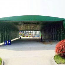 禅城伸缩式雨蓬 佛山手动移动推拉蓬 仓储篷