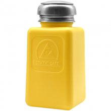 黄色加厚防静电酒精瓶180ML 装天那水 洗板水瓶子 按压出水溶剂壶