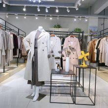 上海高端女装货源 知案大衣水波纹羊绒大衣 2020冬装折扣女装库存尾货供应批发