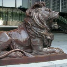 广场定制铜狮子雕塑定做 铜狮子雕塑设计报价 昌盛铜雕