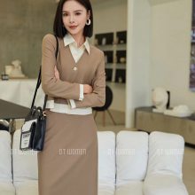 精致欧美潮范 DT修身时尚简约穿搭 2026春季新 品牌折扣女装走份批发