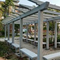 山东水泥仿木长廊 凉亭多少钱