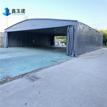 仓库挡雨蓬地面电动棚-新疆克拉玛依雨棚布