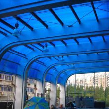 淮安钢结构大棚pc阳光板 雨棚pc耐力板 尚捷pc板生产厂家