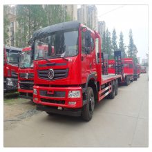 楚风后八轮平板拖车价格 大型挖掘机后八轮拖车 低平板挖机运输车