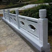 定做河道两侧石栏杆 大理石护栏 雕刻花瓶柱栏板