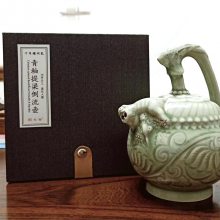 西安耀州瓷倒流壶 陕西特色茶具酒具桌摆 耀州瓷龙头杯