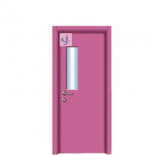 医院洁净室密闭门 钢化玻璃视窗 镀锌钢板木纹贴敷 抗菌防撞 厂家定制