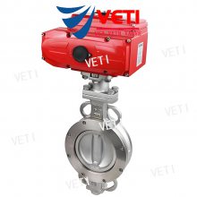 美国VETI/威迪品牌 进口电动硬密封蝶阀 对夹法兰式三偏心 单向双向