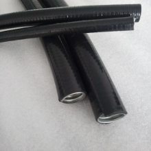 供应巫山304不锈钢双扣平包塑金属软管 黑色机床穿线管