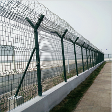 机场围栏 百瑞钢筋网围界 刺丝防护隔离网