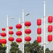 邯郸LED中国结厂家 小四眼型装饰 户外发光吉祥结大红灯笼