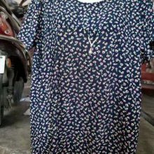 安徽阜阳大码显瘦妈妈装上衣女精梳棉圆领套头短袖夏天衣服中老年男装