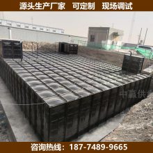 云红河装配式BDF水箱地埋式消防泵站不锈钢复合水箱工地现场安装