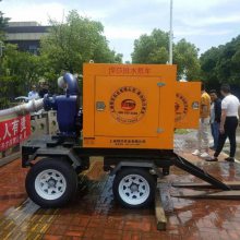 悍莎移动式柴油机水泵 拖车式移动泵车 防汛抗旱柴油机泵 厂家***