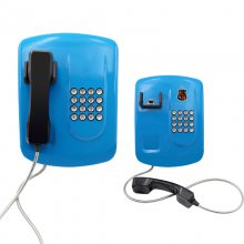 TENGGAO腾高免费印制LOGO壁挂式金属电话 校园电话机公共场所防暴亲情电话机