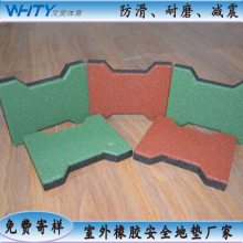 健身绿道骨头砖橡胶材料 块状垫支持定制 文昊新材料透水砖