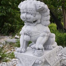 大理石青石狮子门口镇宅石雕狮子一对厂家直销