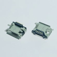 MICRO 5P母座 垫高0.9mm 板上加高型 贴片式SMT 四脚前插后贴