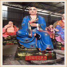 浙江正圆厂家定做木雕十八罗汉 寺庙木雕五百罗汉 佛像雕刻厂家