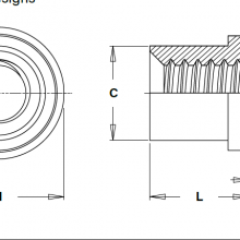 压铆螺母柱_PEM微型塑胶产品嵌入件_MSOFS-080-3