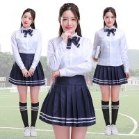 新款日系小清新水手服学院风班服百褶裙学生校服套装 JK制服女