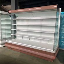 山东超市水果风幕柜 冷藏保鲜柜厂家牛奶冷藏展示柜支持定制