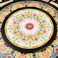 古典中式餐厅红木家具 紫光檀138成套餐桌椅 国标黑酸枝苏作工艺