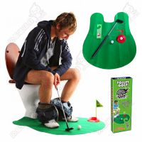外销***休闲娱乐马桶迷你厕所高尔夫套餐高尔夫球儿童玩具eBay热