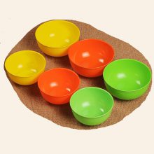 仿瓷密胺餐具碗塑料彩色碗圆形6寸饭碗餐碗一元两店批发