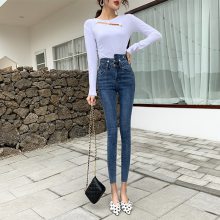 5元牛仔裤批发 新款弹力小脚裤 秋季女式牛仔裤批发 高腰牛仔裤