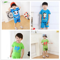 夏季儿童短袖套装T恤短裤***纯棉男女童装宝宝短袖两件套