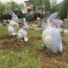 十二生肖卡通雕塑 玻璃钢动物兔雕塑 吉祥物雕塑定做