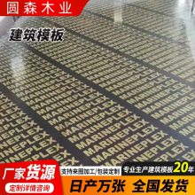 建筑黑色模板 工地支模常用黑板 双面黑色覆膜板 整芯松木板 圆森木业
