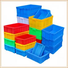 蓝色周转箱500_230塑胶清洁箱汽摩五金配件塑料零件盒