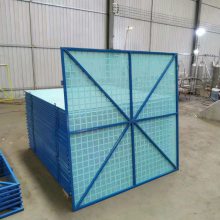 蓝色建筑防护网 喷塑工地爬架网 外围安全提升架批发