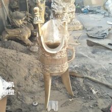 精选三足爵雕塑生产 软装爵器类雕塑 地产三足爵雕塑