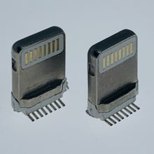 Lightningͷ/8PIN/ʽƬ/180SMT/¶7.0mm˿ Բ ˿