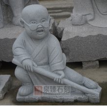 定做石雕小和尚 小沙弥石雕 70公分高 泉臻石刻