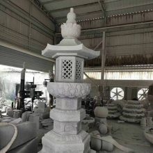 石灯笼日式庭院灯仿古太阳能石灯石头灯户外花园草坪禅意装饰石灯
