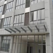 地下车库玻璃雨棚钢结构玻璃顶棚厂房门口钢爪雨棚