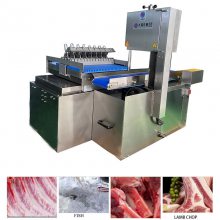 屠宰冷冻鸡鱼肉切割机 商用电动带式食品骨锯机 自动锯骨机