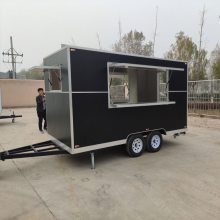 夜市移动小吃车_摆摊拖挂式餐车_批发供应夜市无动力款牵引车